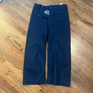 Maeve Dark Blue Wide-Leg Jeans